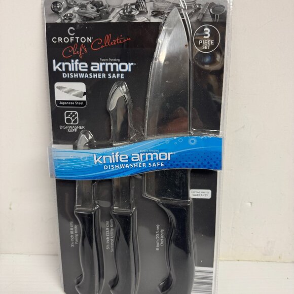 Crofton Chef's Collection Knife Armor 3 piece set new kitchen cooking - K1196 - Picture 1 of 7